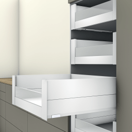 Tiroir à l'anglaise E BOXCAP façade demi-verre (H : 209 mm)