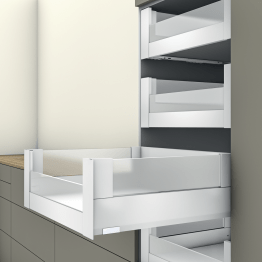 Tiroir à l'anglaise E BOXCOVER façade demi-verre (H : 209 mm)